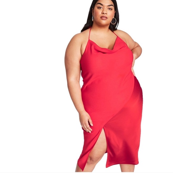 NWT Target CUSHNIE Red Slip Dress - Picture 7 of 14